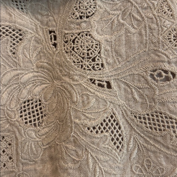 Sundance Teresa Lace Linen Jacket In Flax Women's  S - Picture 3 of 13